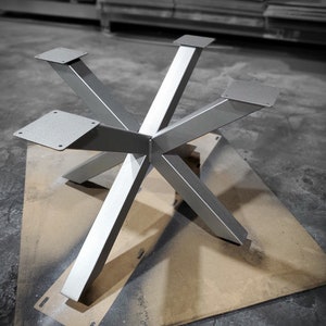 Metal Cross-X Style Trestle/Pedestal Base - Any Size/Color!