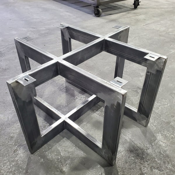 Intersecting Rectangular Metal Table Base/Frame - Any Size & Color