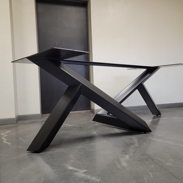 Abstract Style Metal Table Base - Any Size/Color