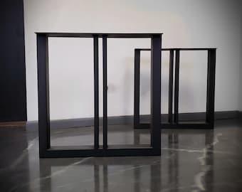 Metal Table Legs, Rectangular Column Style - Any Size/Color!
