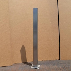 Pier Brushed Stainless Steel Post Table Legs, Individual Legs for Dining and Island Tables
