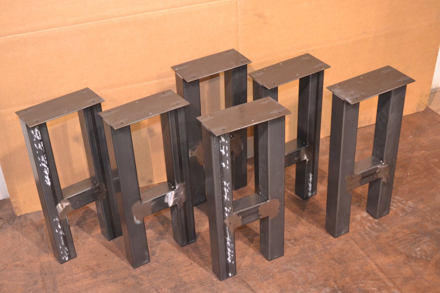 Steel Table Legs Metal HFrame Style Powder Coated Etsy