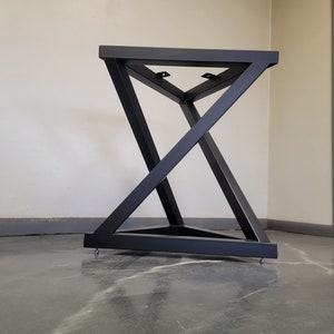 Metal Table Base, Triangular Z-Shaped Style - Any Size/Color!