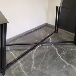 Angular Cross Style Metal Table Base - Any Size/Color