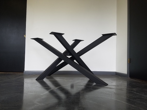 Criss Cross Metal Table Base Any Size and Color