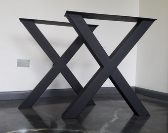 IN STOCK - X-Frame Style Metal Table Legs 32"W x 27.5" H