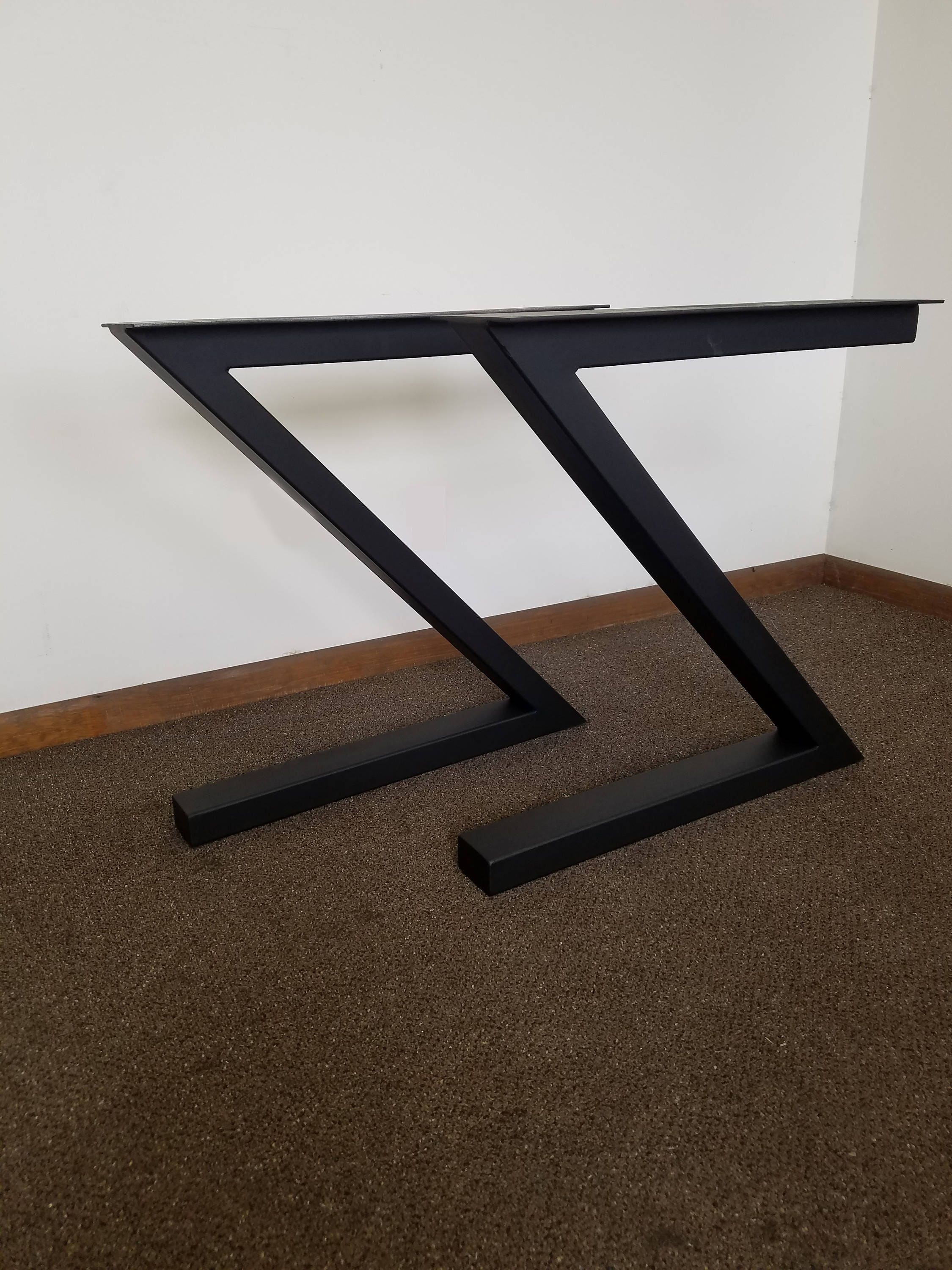 Z Shaped Steel Metal Table Desk Bench Legs