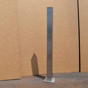 Pier Brushed Stainless Steel Post Table Legs, another view