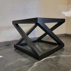 Metal Table Base, Square Z-Shaped Style - Any Size/Color!