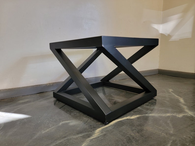 Metal Table Base, Square Z-shaped Style - Any Size/color! - Etsy