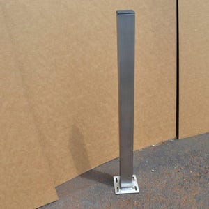 Pier Brushed Stainless Steel Post Table Legs, another view