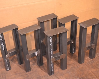 IN STOCK - H-Frame Style Metal Coffee Table or Bench Legs 12"W x 18" H