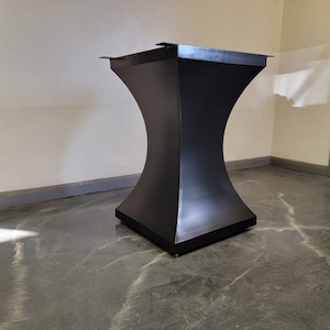 Metal Table Base, Rolled Hourglass Style - Any Size/Color!