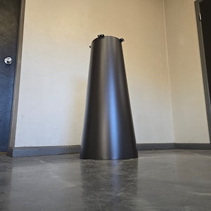 Cone Style Metal Pedestal base | Custom, made-to-order for wood, stone, or glass tops for coffee tables, dining tables, and more