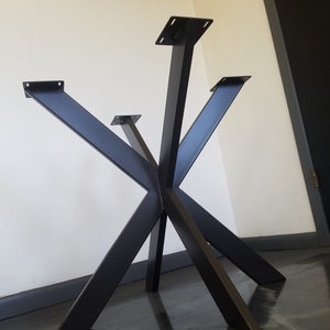 IN STOCK - Cross-X Style Side or Coffee Table Height Metal Table Base 24&quot; W x 24&quot; L x 20&quot; H