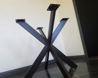 IN STOCK - Cross-X Style Side or Coffee Table Height Metal Table Base 24" W x 24" L x 20" H