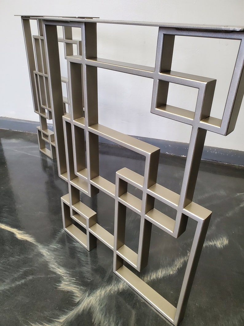Interlocking Squares Style Metal Table Legs Etsy