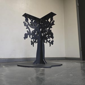 Tree Style Metal Table Base - Metal Base for Kitchen Table - Trestle Base for Stone, Granite, Quartz Dining Table - Custom, made-to-order