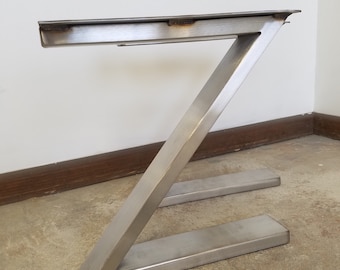 Brushed Stainless Z-Shaped Table/Desk/Bench Legs
