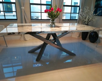 Criss Cross Style Metal Table Base - Any Size/Color