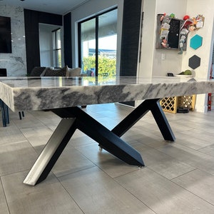 Abstract Style Metal Table Base - Any Size/Color