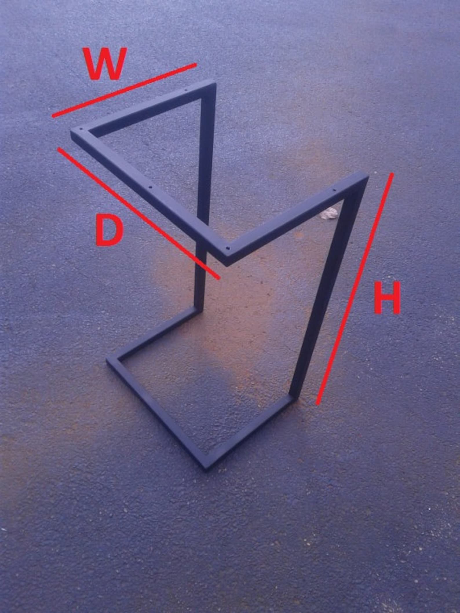 Cshaped Metal Side/end Table Frame Any Size/color Etsy