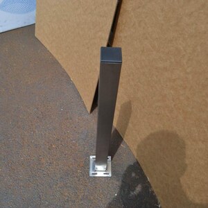 Pier Brushed Stainless Steel Post Table Legs, another view