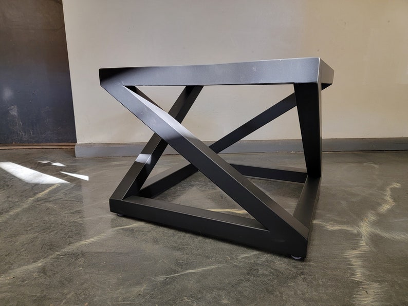 Metal Table Base, Square Z-shaped Style - Any Size/color! - Etsy
