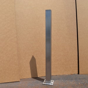 Brushed Stainless Metal Post Leg Table/Desk/Bench Sizes