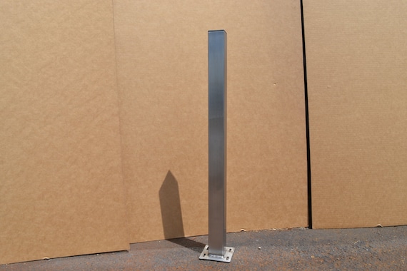 Brushed Stainless Metal Post Leg Table/Desk/Bench Sizes