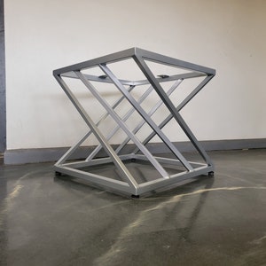Twisted Square Metal Table Base - Any Size/Color