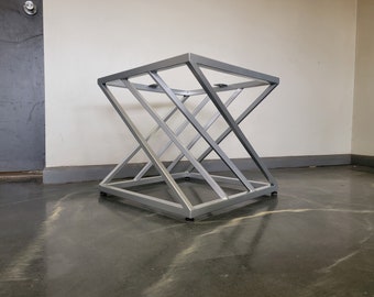 Twisted Square Metal Table Base - Any Size/Color
