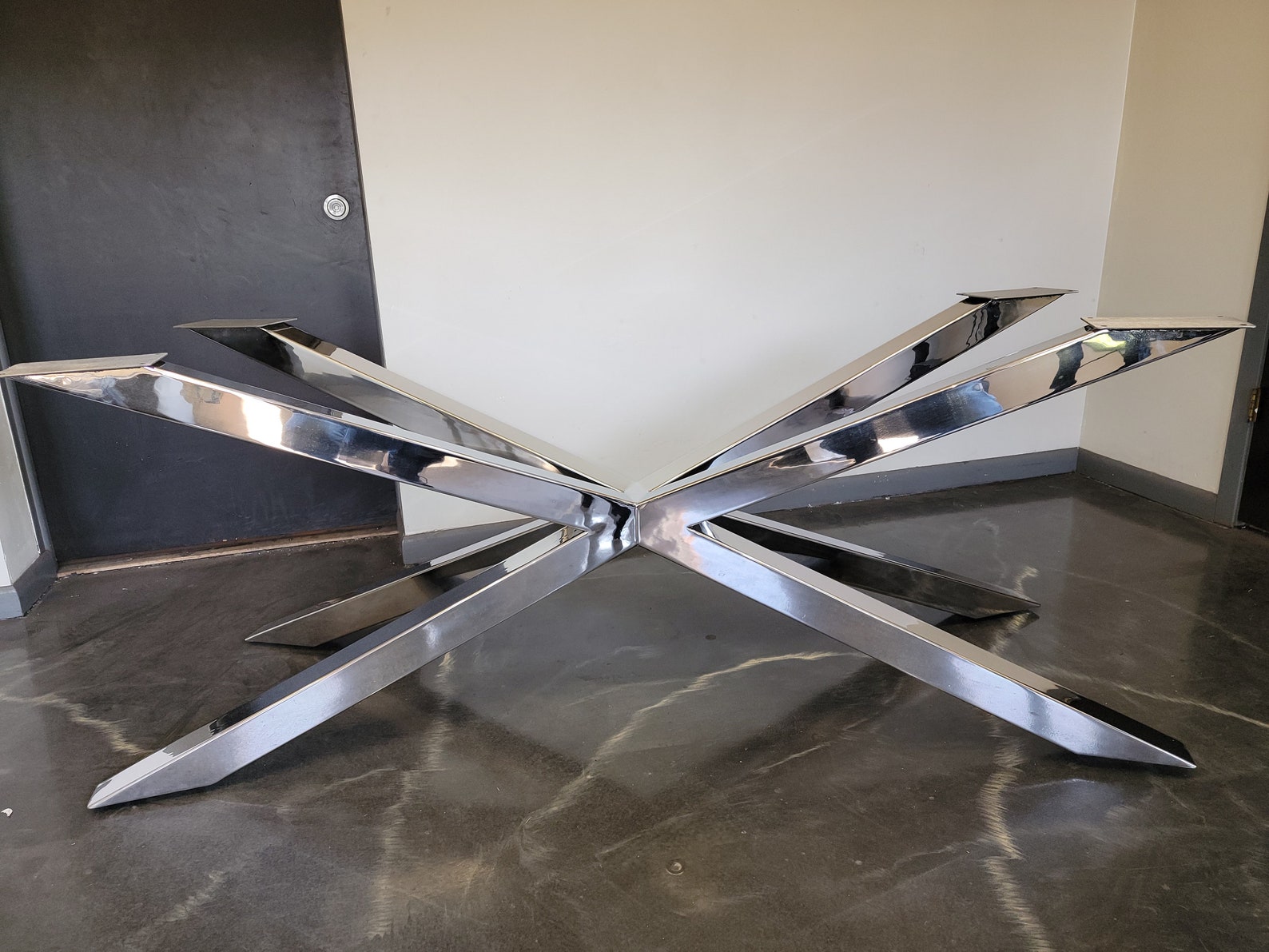 Polished Stainless Spider Style Metal Table Base - Any Size! - Etsy