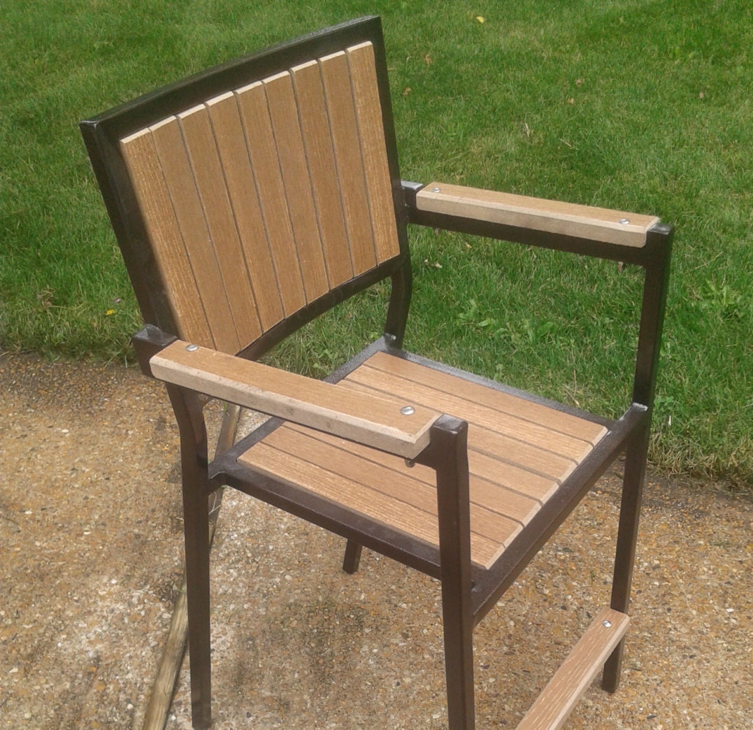 Indoor Outdoor Industrial Patio Or Deck Chairs Set Of 2 Etsy