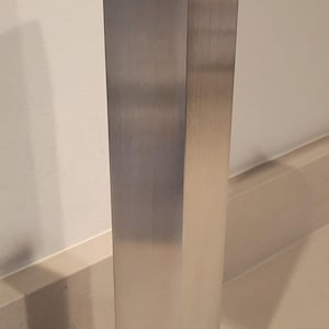 Pier Brushed Stainless Steel Post Table Legs, another view