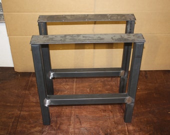 Metal Table Legs - Industrial Steel H-Frame Style