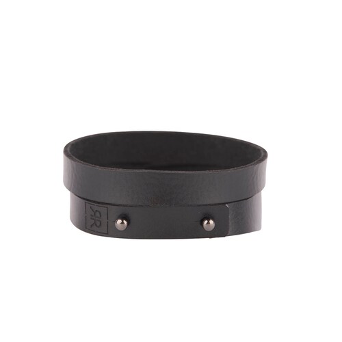 Schlichtes doppelt gewickeltes Lederarmband