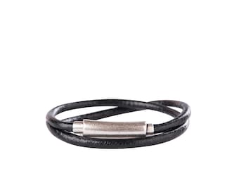 Black Cord Leather Bracelet