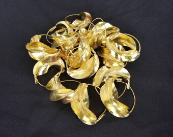Large Size Fulani Earring (Gold Tone) (2.5 inches)