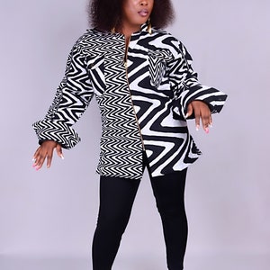 Black & white Jacket shirt