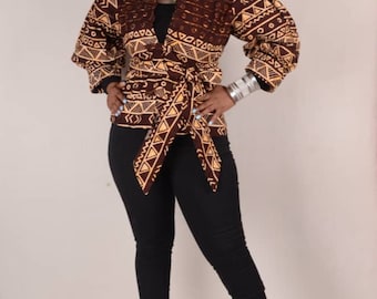 Woodin African print jacket