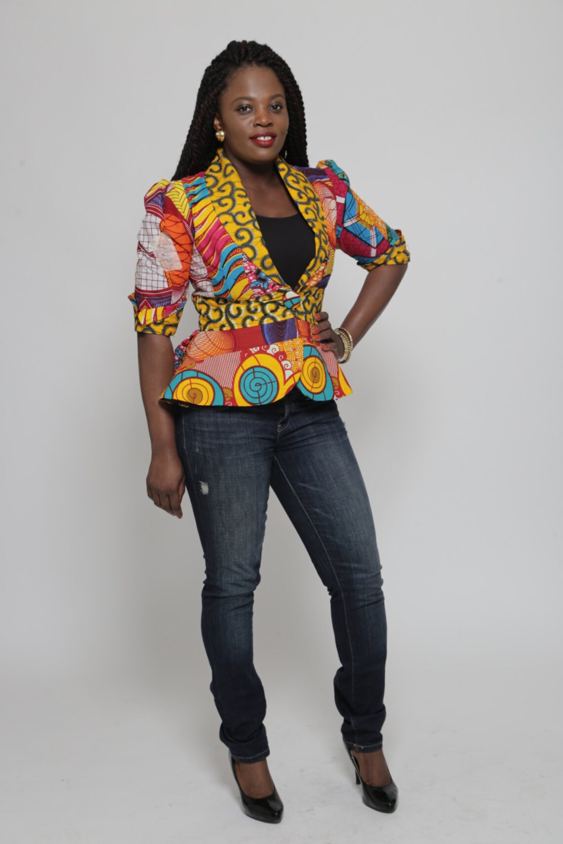 African Print Patchwork Jacket - Etsy