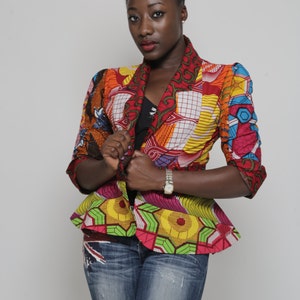 African Print Patchwork Jacket