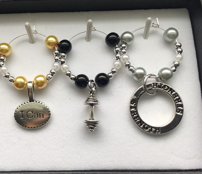 6 Personal Trainer themed Wine Charms Personal Trainer Etsy