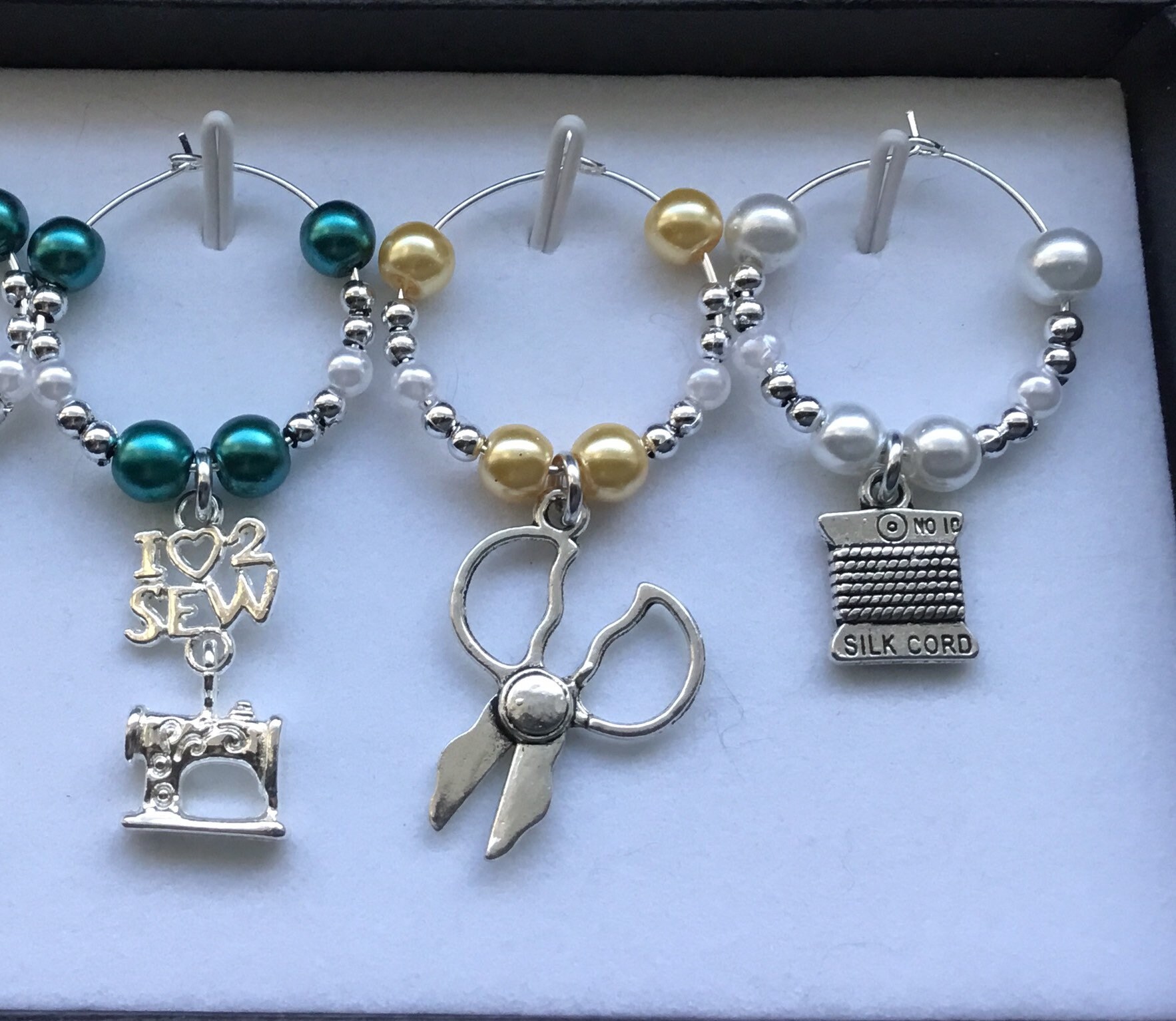 6 Sewing Themed Wine Charms Gifts for Sewers Sewing Gifts Etsy Canada