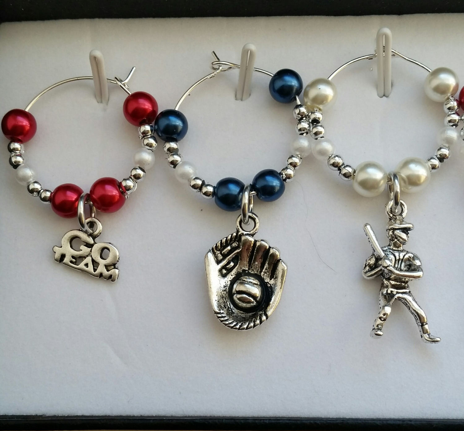 6 St Louis Cardinals Baseball Themed Wine Charms Baseball Etsy Canada