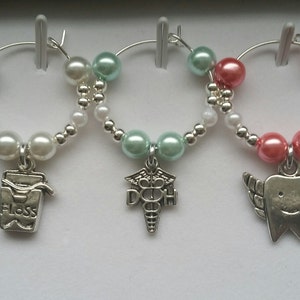 6 Dental Themed Wine Charms Dental Hygienist Themed Party - Etsy Canada