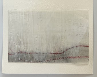 Encaustic Painting by Kim Cardoso- SNOW