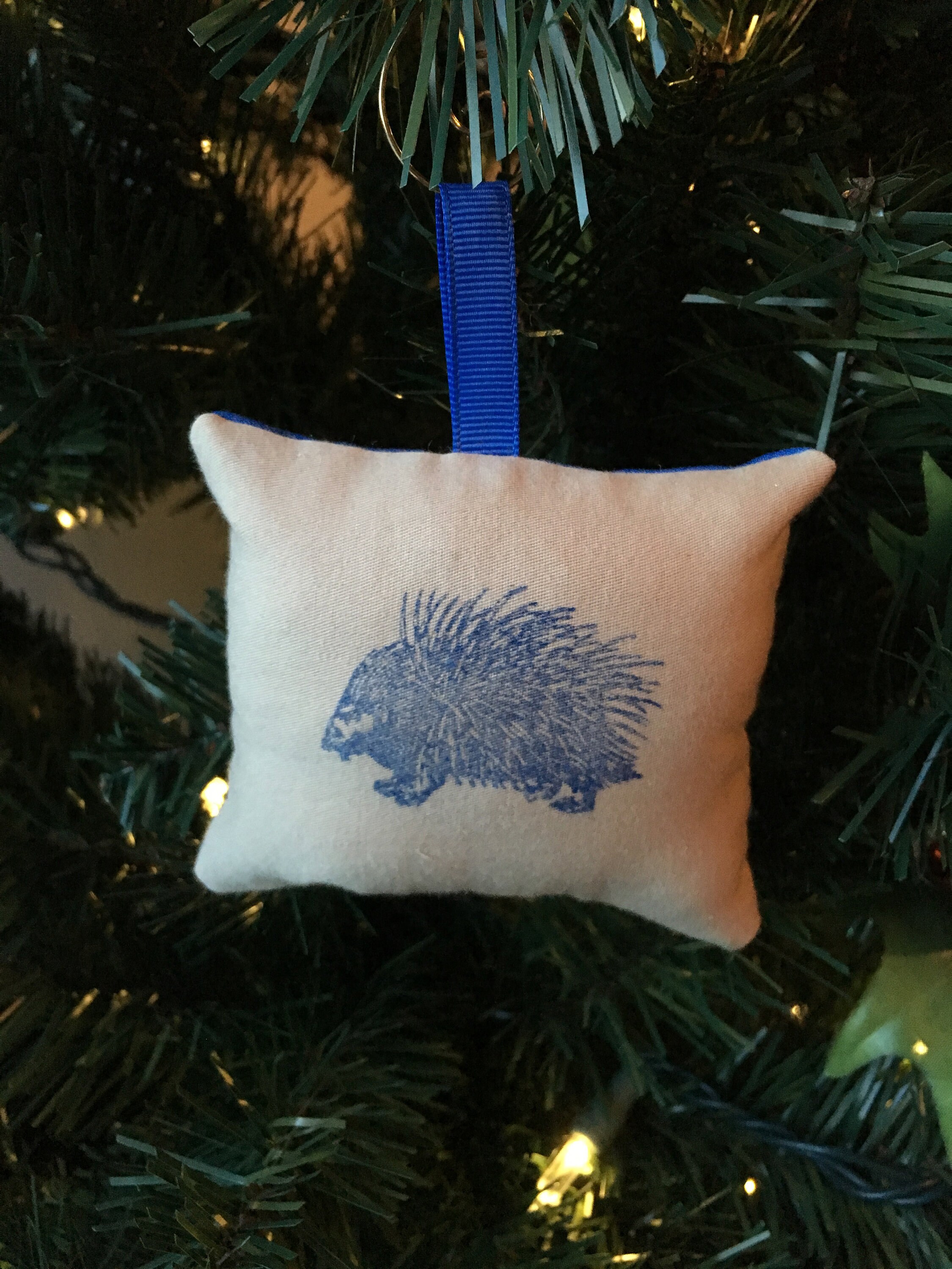 Porcupine Christmas Ornament 