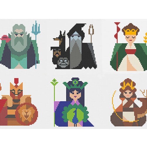 Greek Gods and Goddesses PDF Cross Stitch Pattern Etsy Australia